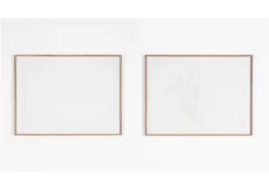 Ivan Grilo, Daydreaming, 2024 Heat-engraving on cotton fabric 60 x 80 cm each