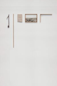 Terra Terra, 2022, Iron, wood, print on cotton paper, fabric, glass.90x110x4 cm (1)