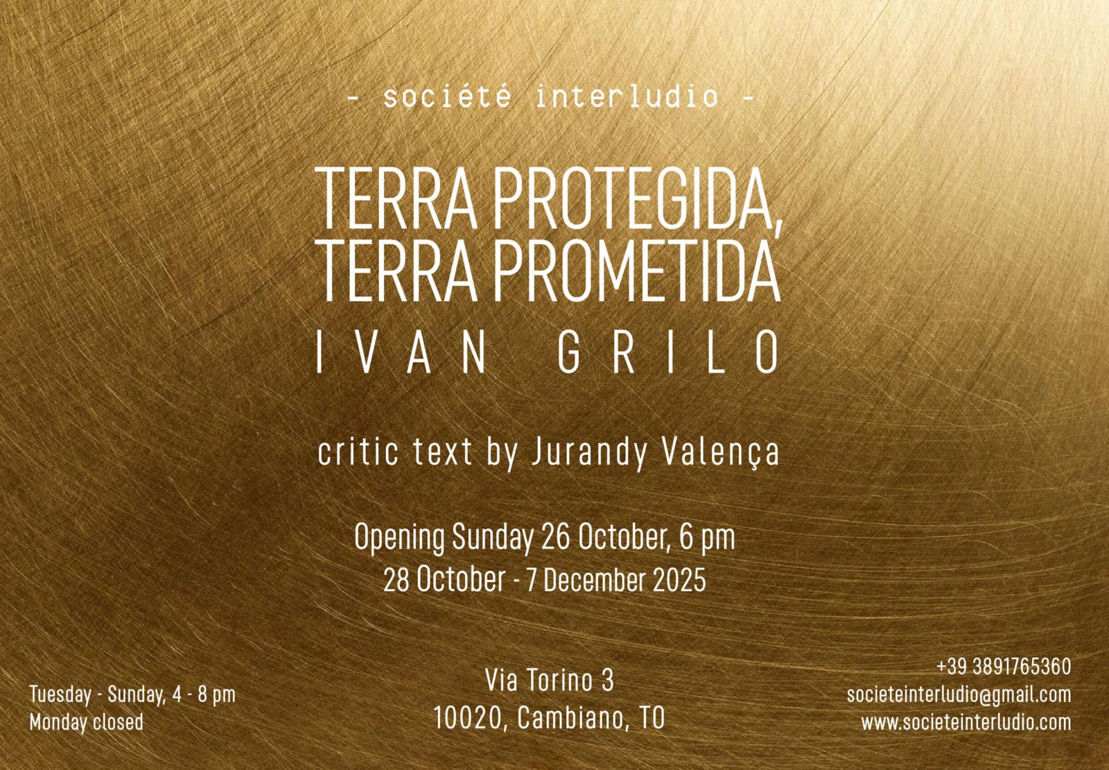 TERRA PROTEGIDA TERRA PROMETIDA IVAN GRILO SOLO SHOW