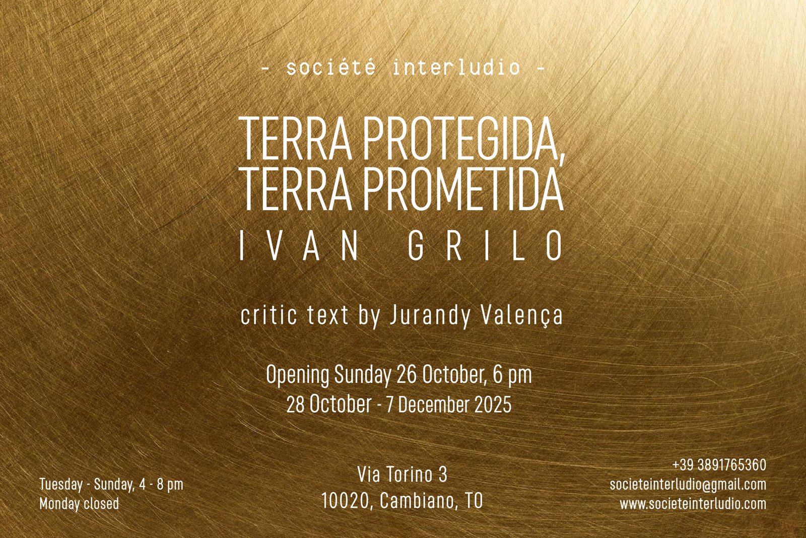TERRA PROTEGIDA TERRA PROMETIDA IVAN GRILO SOLO SHOW