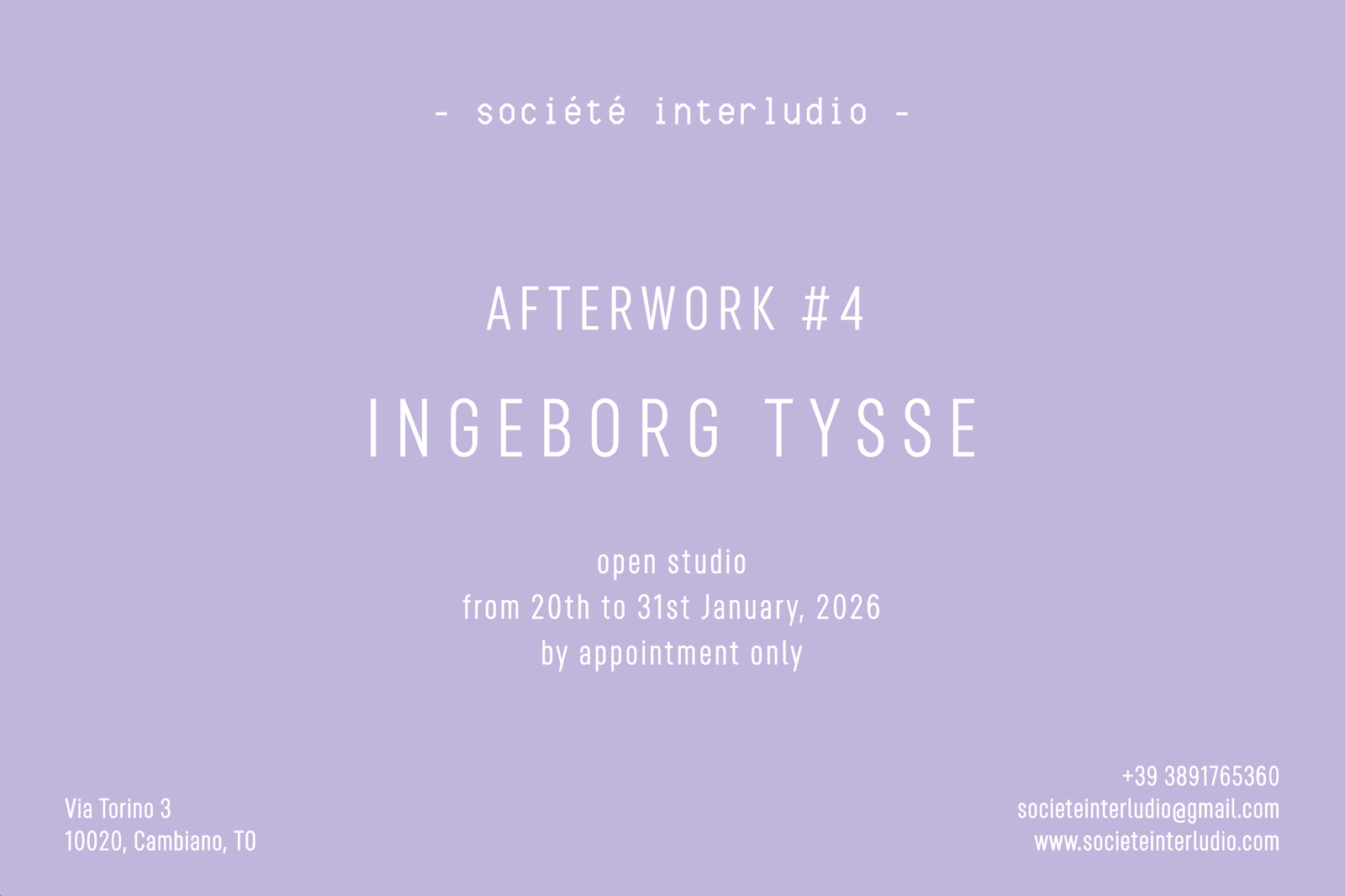 INGEBORG TYSSE - afterwork #4