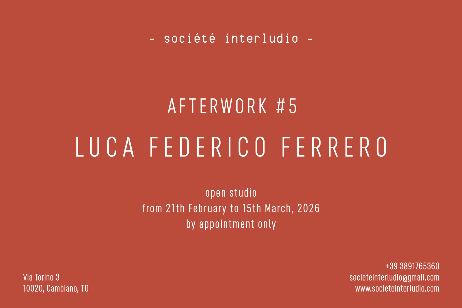 afterwork Luca federico ferrero